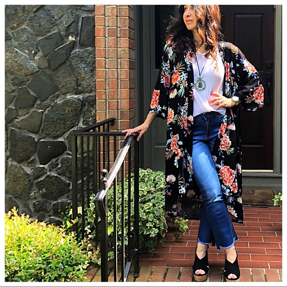 ✨LAST ONE SALE✨Floral long kimono duster - Picture 7 of 8